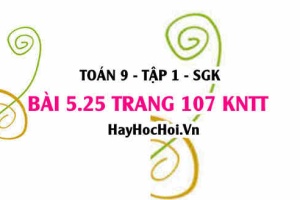 Bài 5.25 Toán 9 tập 1 SGK Kết nối tri thức